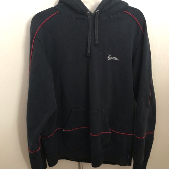supreme piping hoodie